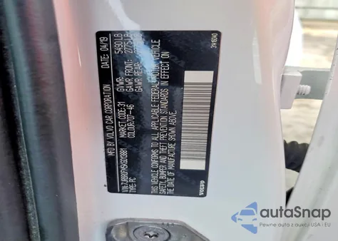 2019 Volvo S60 T8 R-Design z USA, uszkodzony, nr VIN 7JRBR0FM5KG013881